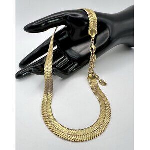 VINTAGE GIVENCHY ALL-OVER LOGO HERRINGBONE CHAIN NECKLACE STATEMENT PIECE